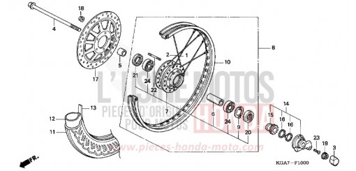 FRONT WHEEL CG125ES4 de 2004